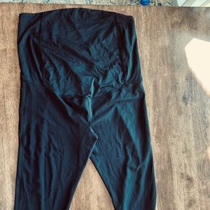 Isabel Maternity Black Cropped Leggings